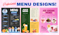 design modern and professional restaurant and cafe menu design