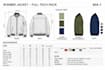 design varsity jacket, bomber jacket with full tech pack for manufacturing