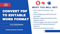 convert PDF to editable word format