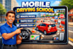 build a professional car driving school game with traffic rules using unity