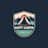 create modern hiking, camping and mountain logo design