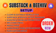 setup substack, beehiiv newsletter, substack newsletter, design beehiiv website