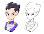 draw a stylized character illustration