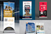 professional roll up banner, standee for your party