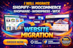 migrate shopify woocommerce shopware wordpress wix website migration theme