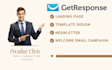 design high converting landing page template design on getresponse