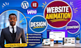 design 3d animated wordpress website with modern ui ux and scrolling animation