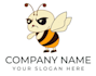 draw mascot bee clean carpet restoration logo