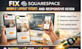 fix squarespace mobile layout issues and responsive design