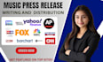 write music press release UK USA music PR distribution submit press release