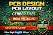 create pcb design pcb layout gerber files and bom