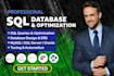 design, optimize sql queries, database, erd, mysql, oracle, sql server