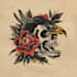 create traditional tattoo,logo design old school tattoo