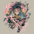 illustration for anime tattoo in color