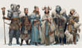 create custom dnd party illustration