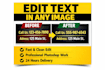 edit or change text in your image, flyer or design professionally