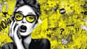draw a retro pop art roy lichtenstein style