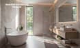 do bathroom remodel, master bathroom, wet room with 3d rendering and layout plan