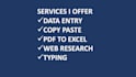 do accurate data entry, copy paste, and excel tasks