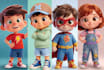 create cute 3d mascot character