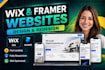 design, redesign or develop modern framer wix website design squarespace website