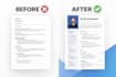 create ats friendly resume, CV design and cover letter