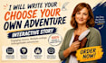 write your choose your own adventure interactive story