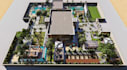 design landscape master plan,2d site layout,real estate development,urban render