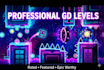create a professional geometry dash level, layout