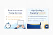 do fast typing, SEO article writing and blog post writing