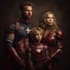 make a family superhero portraits for you