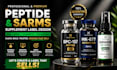 design professional peptide, sarms, supplement vial label and packaging