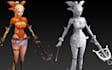 create low poly 3d character rig texture game asset  in unity ue5 blender mixamo
