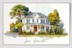 create a watercolor house portrait or buildings