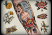 design bold traditional old school tattoo flash