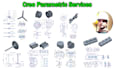 make parts, assembly and 2d drawings in creo parametric