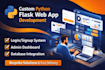 develop flask web app with login system and admin panel