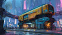 make environment, cyberpunk, sci fi art landscape design