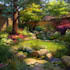 design layout 2d, landscape garden, backyard, pool