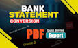 convert bank statement into financial statement