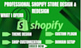 do shopify website design, store design, ecommerce website redesign and seo