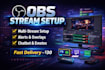 professionally setup obs studio for streaming and recording