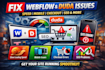 webflow duda speed bug mobile fic checkout error seo issues cart problem fix