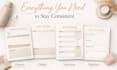 design a glow up wellness planner and gym tracker in canva