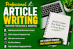 write unique article or blog content