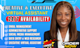 be your creative virtual assistant, personal, general, executive VA, admin VA