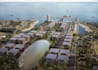 render 3d large scale urban masterplan township waterfront development layout