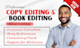 copy edit sci fiction romance novel book editor, memoir book proofread