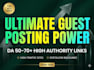publish guest posts on high authority sites