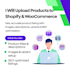 add, upload and list shopify and woocommerce products